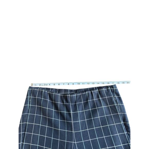 J. Jill Essential Cotton Stretch Pants Blue Pull On Straight Leg Size 16 Tall - Picture 10 of 13